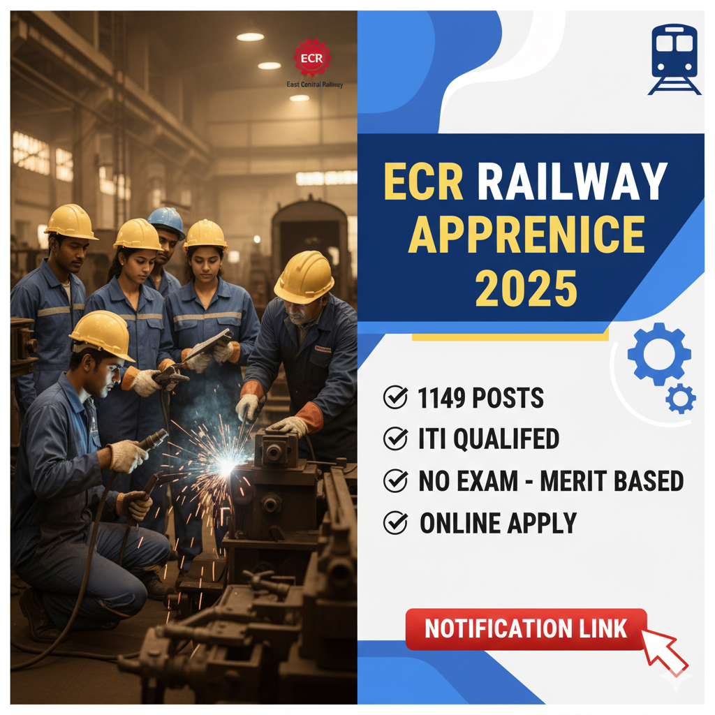 East Central Railway Apprentice Recruitment 2025 Notification