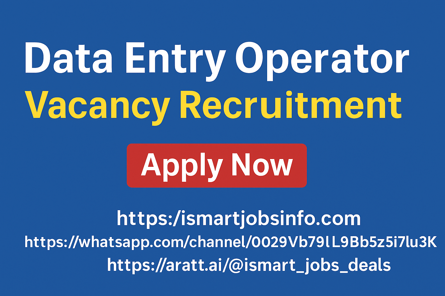 Data Entry Operator Job Notification by DW&CW&EO Kadapa District