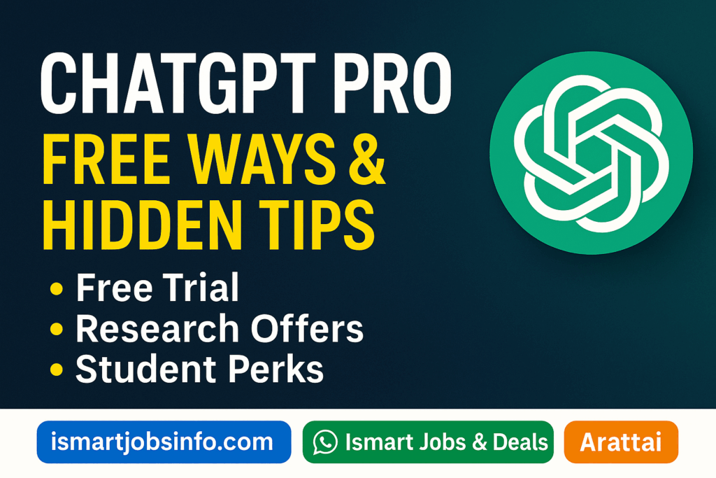 ChatGPT Pro free access and hidden features thumbnail - IsmartJobsInfo